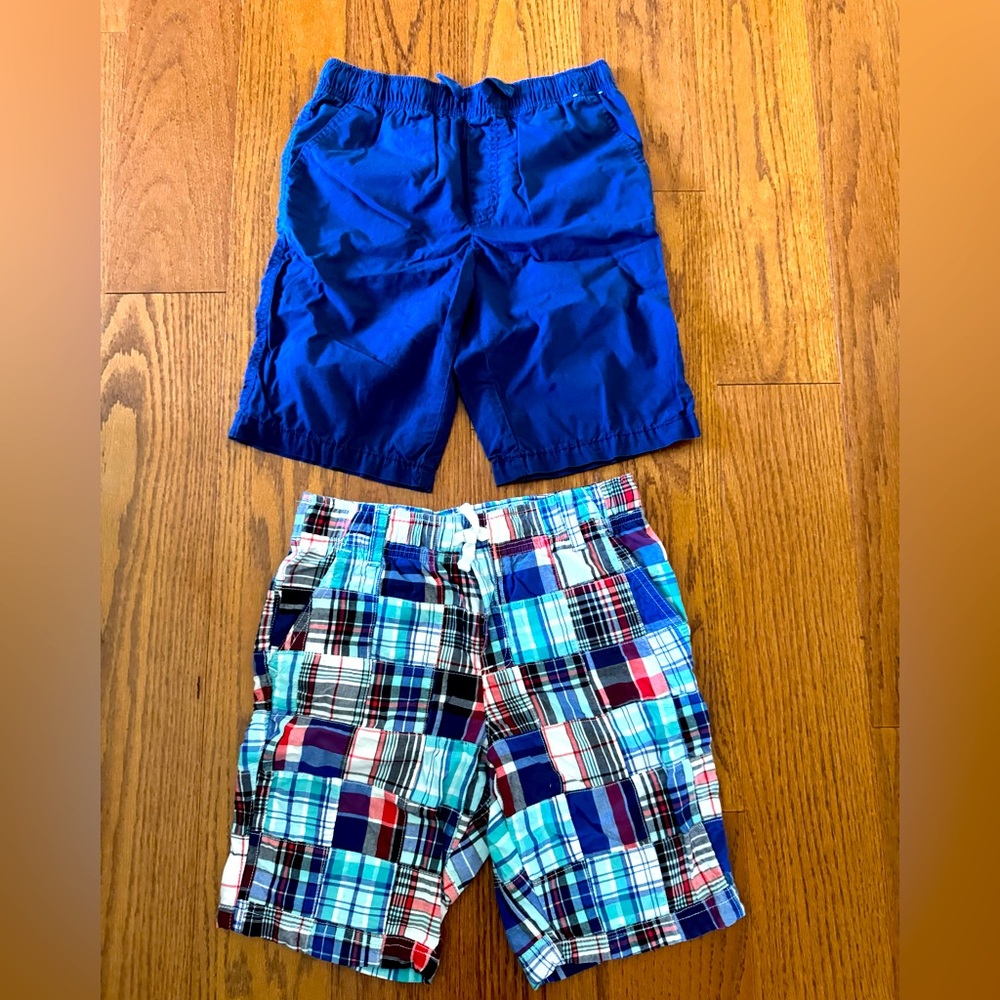 Boy’s Sz 10 Gymboree Shorts Blue White Plaid